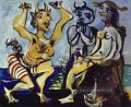 A Young Faun Playing a Serenade to a Young Girl 1938 cubist Pablo Picasso